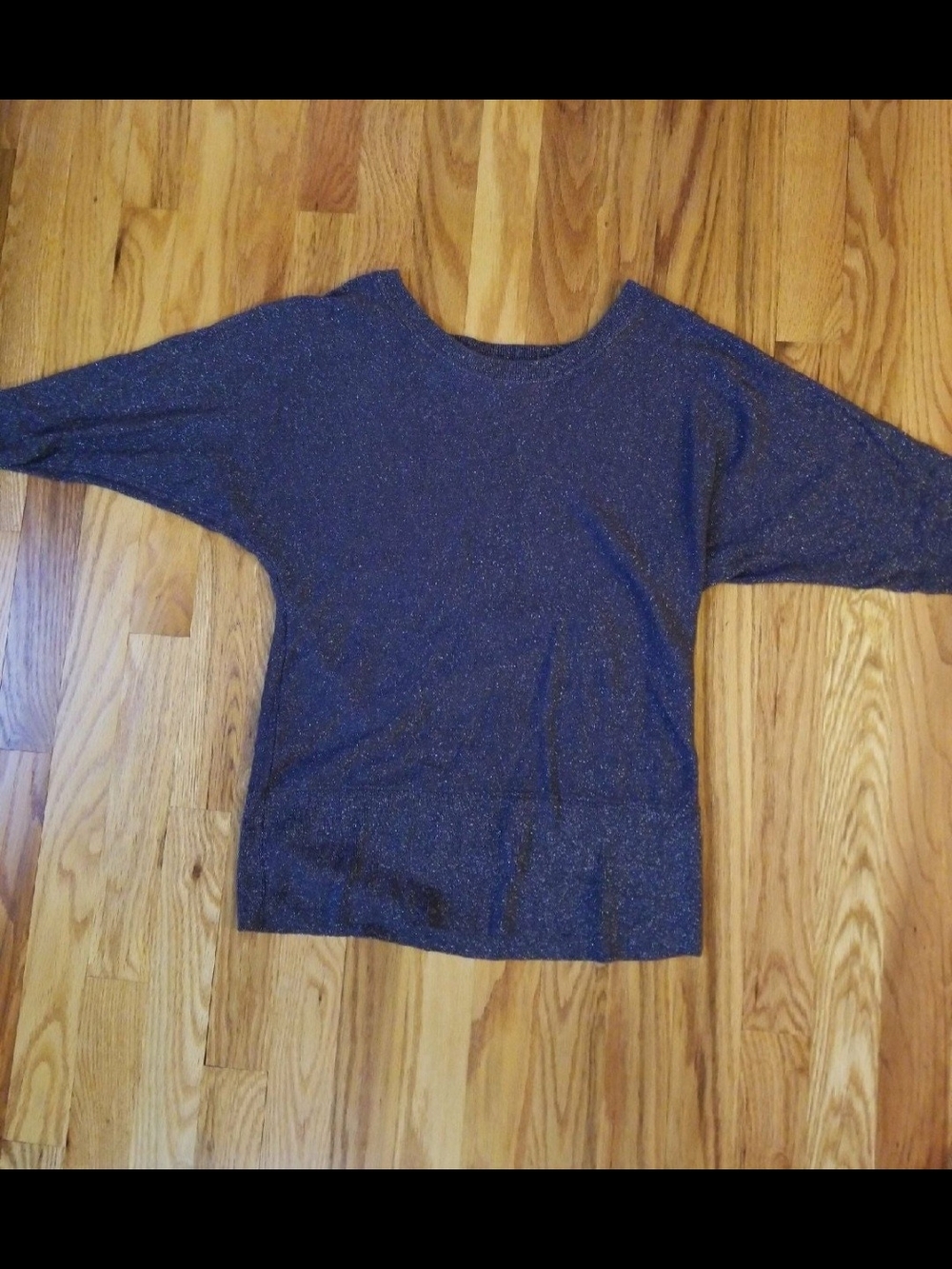 LOFT Metallic Gray Sparkle Sweater